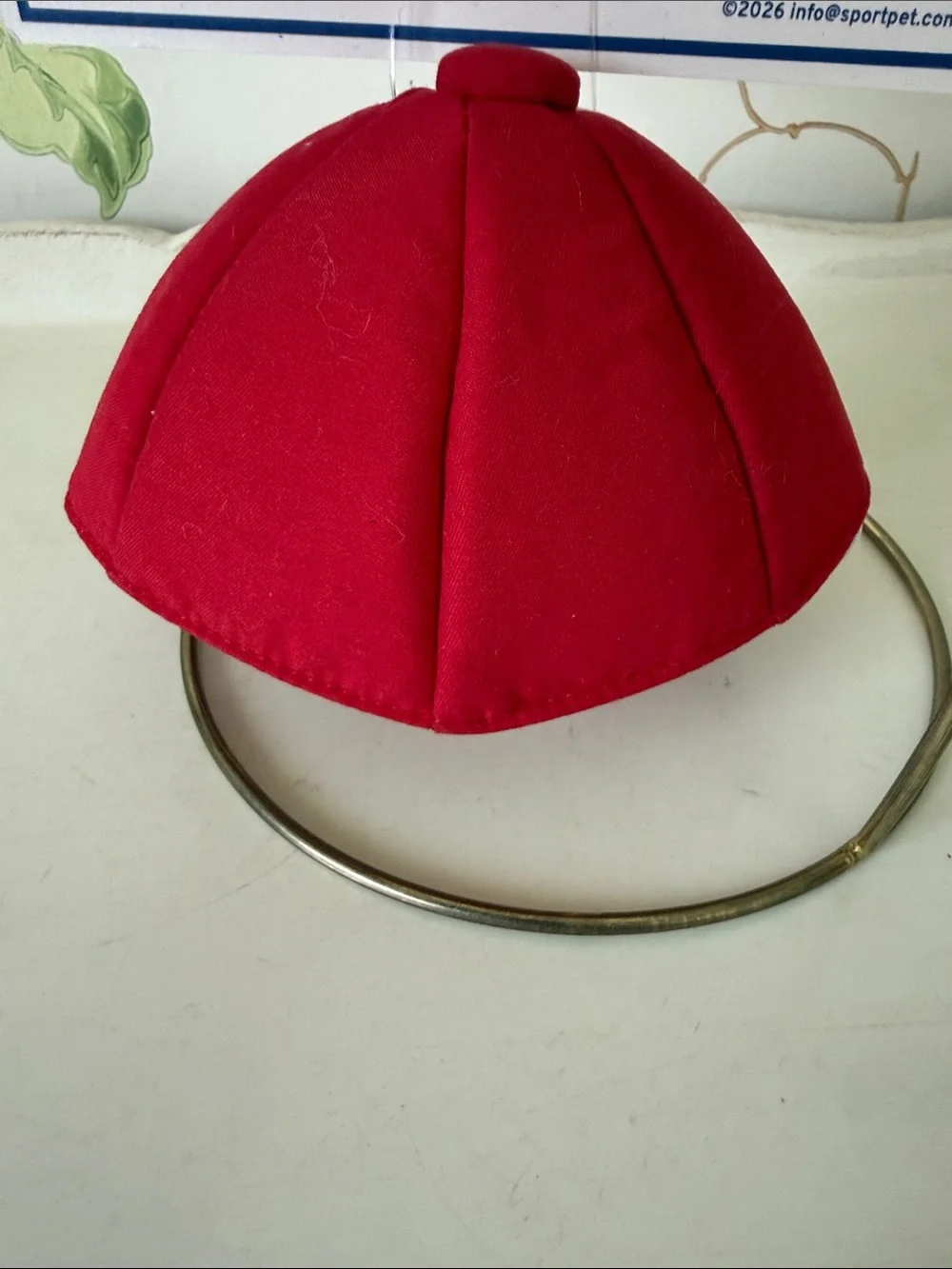 Kacey Lee Musgraves Red & Cream Tiny Dog Baseball Hat - Size XS/S